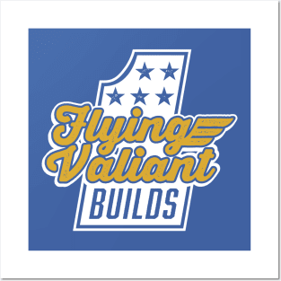 Flying Valiant Builds - (Stunt Style - White & Gold on Blue) Posters and Art